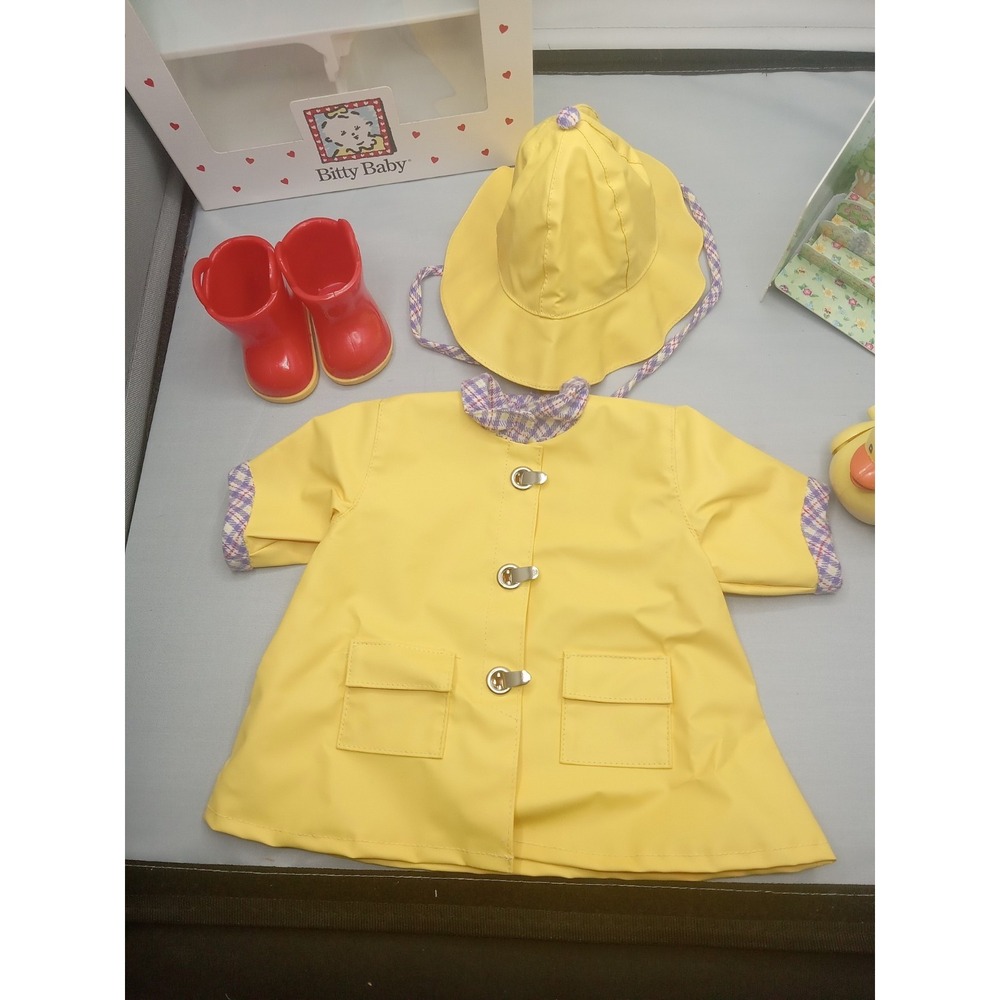 Retired 1999 American Girl BITTY BABY RAINY DAY SET Missing The Tiny Hat Wear Bo - Picture 3 of 16